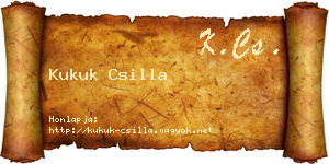 Kukuk Csilla névjegykártya